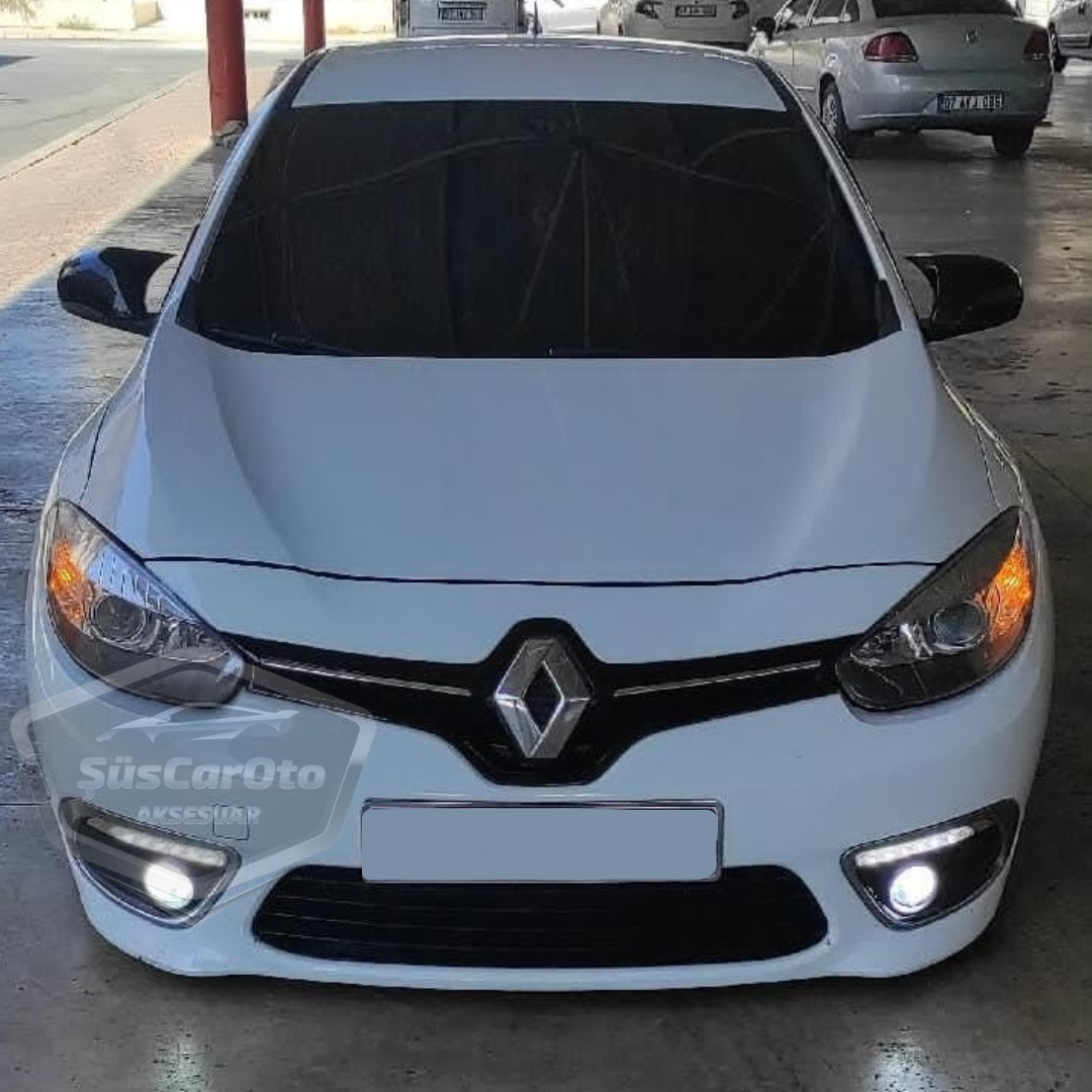 Renault Fluence 2009-2016 Cubierta de espejo lateral Batman Piano Negro Plástico ABS