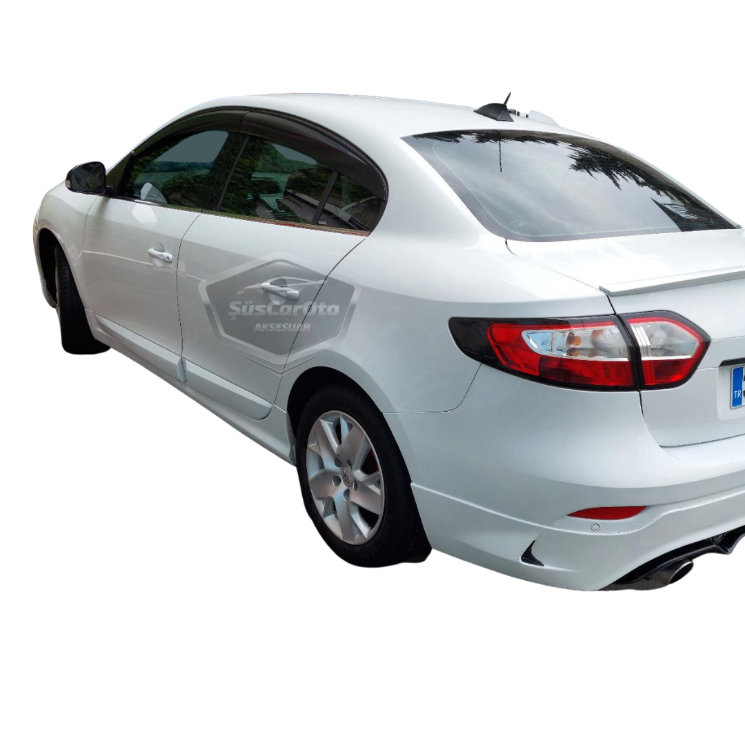 Renault Fluence 2009-2016 Juego de deflectores de ventana Mugen Piano Black 4 piezas, importado