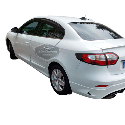 Renault Fluence 2009-2016 Juego de deflectores de ventana Mugen Piano Black 4 piezas, importado