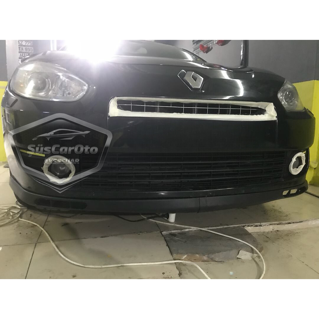 Renault Fluence 2009-2016 Labio Universal Flexible para Laguna, Labio Delantero, 2 Piezas, Spoiler Inferior de Parachoques, Faldón Delantero