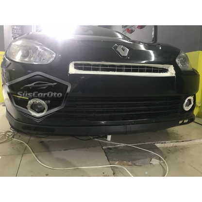 Renault Fluence 2009-2016 Labio Universal Flexible para Laguna, Labio Delantero, 2 Piezas, Spoiler Inferior de Parachoques, Faldón Delantero