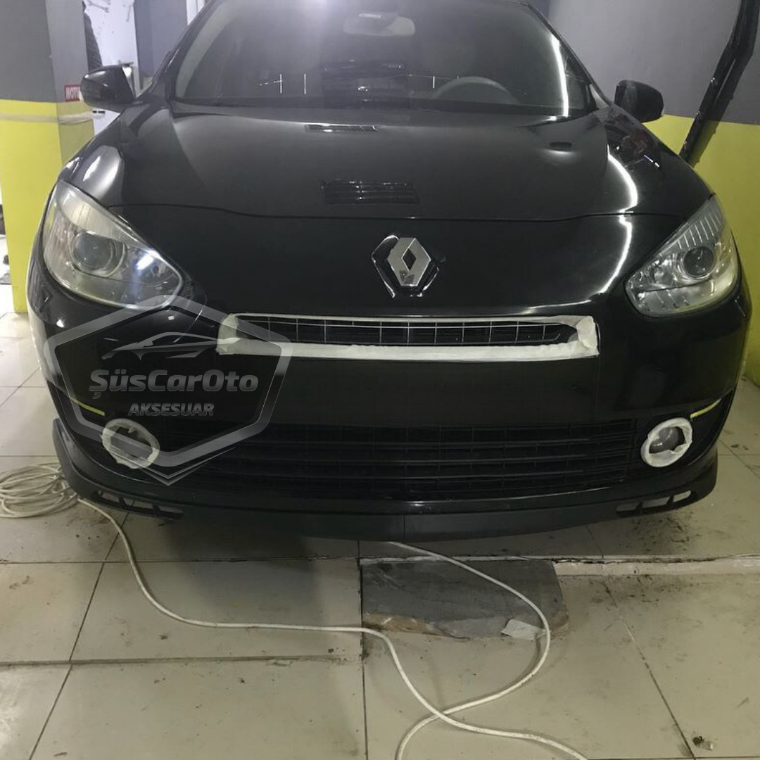 Renault Fluence 2009-2016 Labio Universal Flexible para Laguna, Labio Delantero, 2 Piezas, Spoiler Inferior de Parachoques, Faldón Delantero