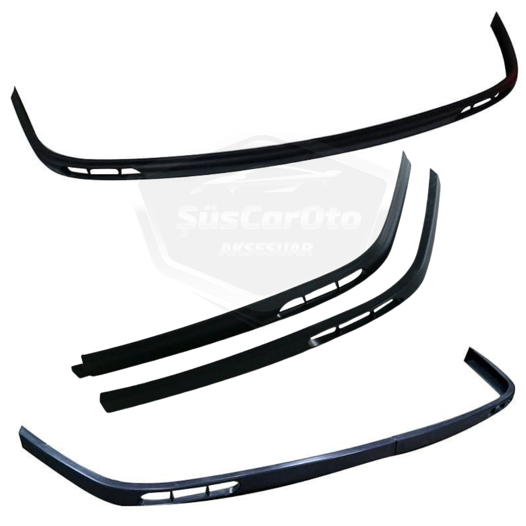 Renault Fluence 2009-2016 Labio Universal Flexible para Laguna, Labio Delantero, 2 Piezas, Spoiler Inferior de Parachoques, Faldón Delantero