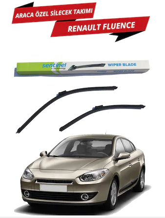 Juego de escobillas limpiaparabrisas delanteras de plátano específicas para Renault Fluence Sentinel Derecha Izquierda