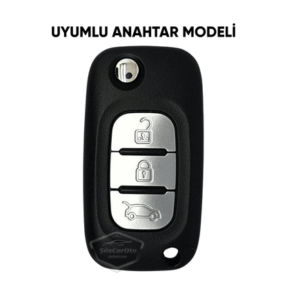 Funda de silicona para llave compatible con Renault Fluence, Megane, Clio, Kangoo, Master, Modus, Twingo, carcasa de llave de coche, llavero amortiguador, gris titanio oscuro PNT122