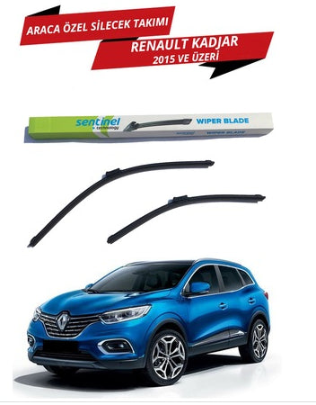 Par de escobillas limpiaparabrisas delanteras Sentinel de plátano, específicas para vehículo, lado derecho e izquierdo, para Renault Kadjar 2015 en adelante