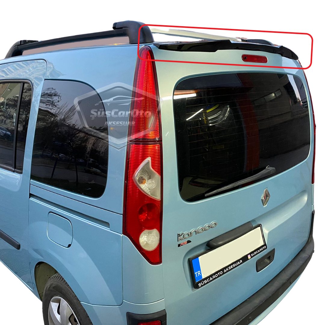 Renault Kangoo 2 2008-2021 Multix Compatible Alerón Murciélago Negro Brillante Piano Goma Maletero Moldura Alerón Trasero