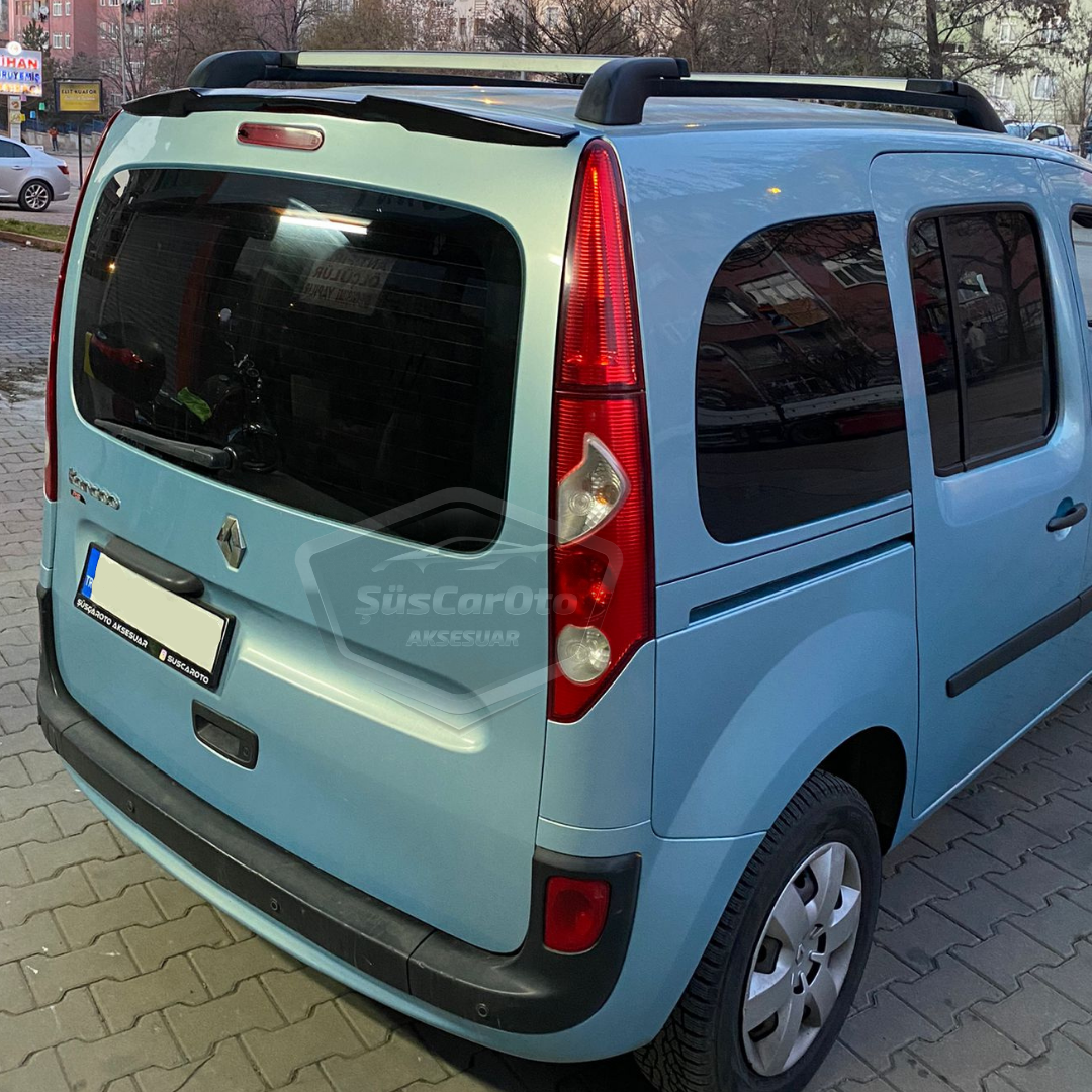 Renault Kangoo 2 2008-2021 Multix Compatible Alerón Murciélago Negro Brillante Piano Goma Maletero Moldura Alerón Trasero