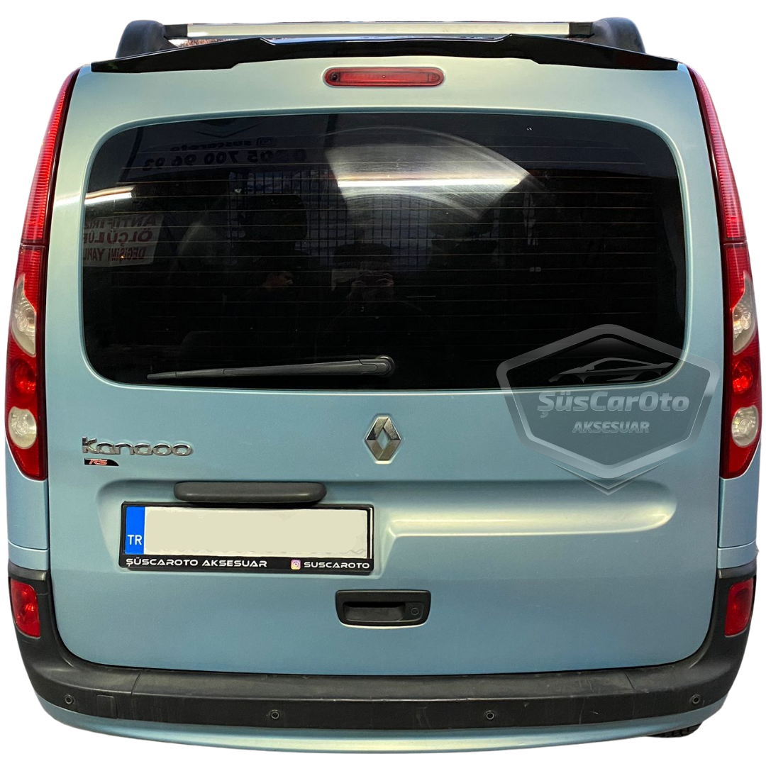 Renault Kangoo 2 2008-2021 Multix Compatible Alerón Murciélago Negro Brillante Piano Goma Maletero Moldura Alerón Trasero