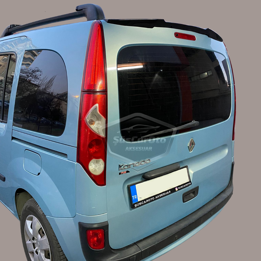 Renault Kangoo 2 2008-2021 Multix Compatible Alerón Murciélago Negro Brillante Piano Goma Maletero Moldura Alerón Trasero