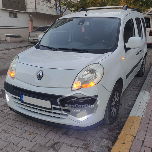 Renault Kangoo 2 2008-2021 Compatible Universal Laguna Lip Labio Flexible Delantero 2 Piezas Bajo Parachoques Spoiler Delantero