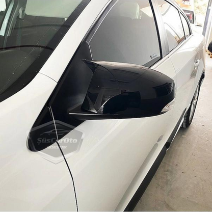 Renault Latitude 2010-2015 Cubre Espejo Murciélago Batman Plástico ABS Negro Piano
