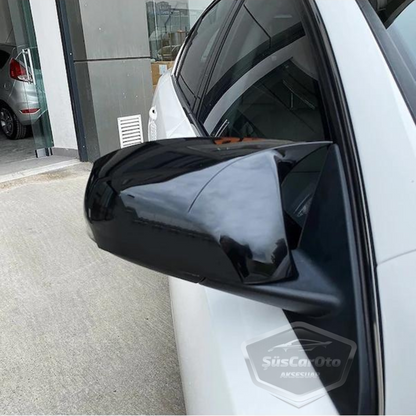 Renault Latitude 2010-2015 Cubre Espejo Murciélago Batman Plástico ABS Negro Piano