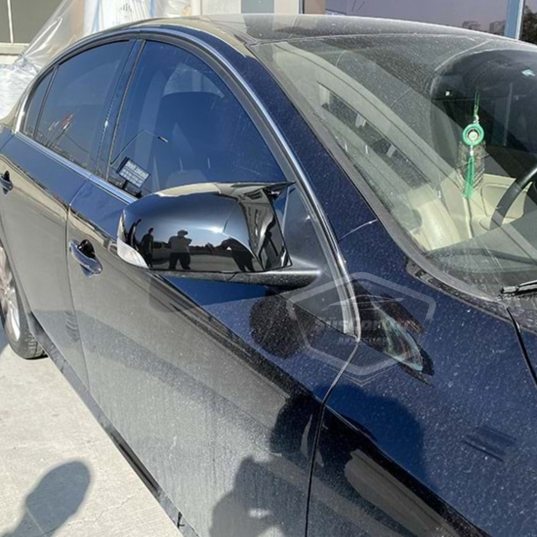 Renault Latitude 2010-2015 Cubre Espejo Murciélago Batman Plástico ABS Negro Piano