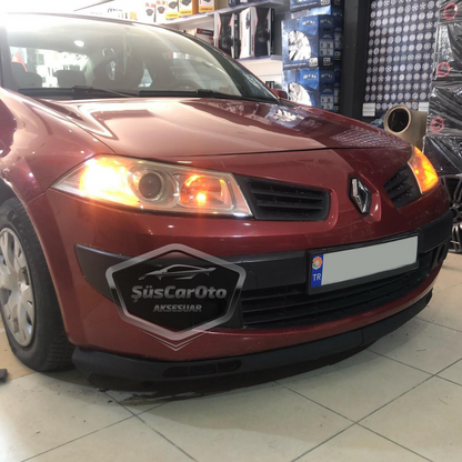 Renault Megane 2 2003-2008 Compatible Labio Delantero Flexible Universal Laguna Lip 2 Piezas Spoiler Delantero Aditamento Parachoques Bajo