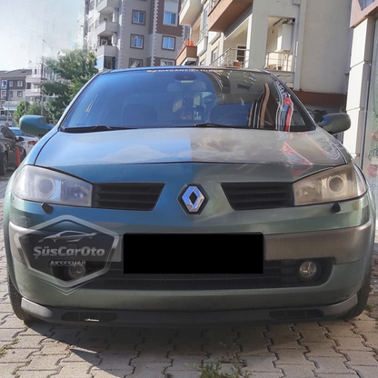 Renault Megane 2 2003-2008 Compatible Labio Delantero Flexible Universal Laguna Lip 2 Piezas Spoiler Delantero Aditamento Parachoques Bajo