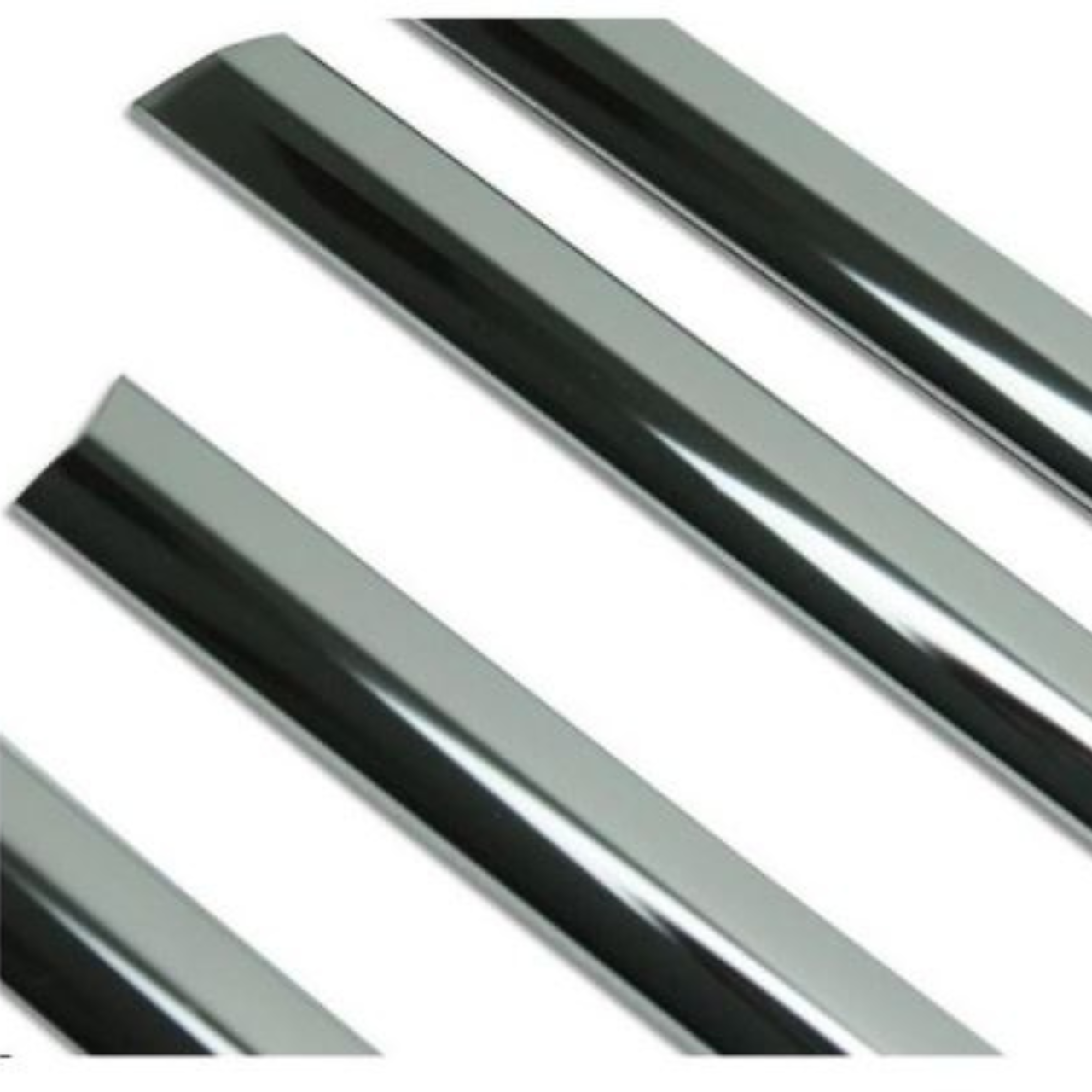 Renault Megane 2 Sedán 2004-2010 Moldura cromada para ventanas 4 puertas 4 piezas Acero inoxidable