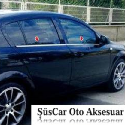 Renault Megane 2 Sedán 2004-2010 Moldura cromada para ventanas 4 puertas 4 piezas Acero inoxidable