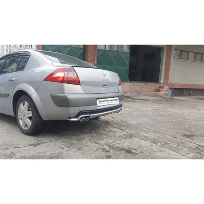 Difusor de parachoques de 4 escapes para Renault Megane 2 Sedán