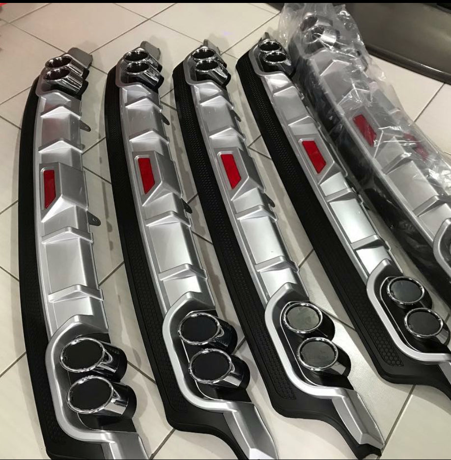 Difusor de parachoques de 4 escapes para Renault Megane 2 Sedán