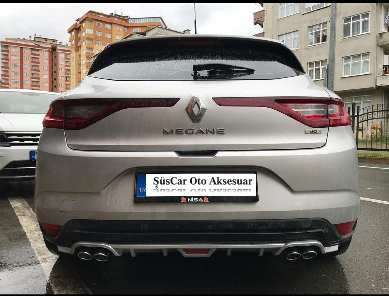 Renault Megane 4 Hb Difusor Trasero con Aspecto de Escape de 4 Salidas