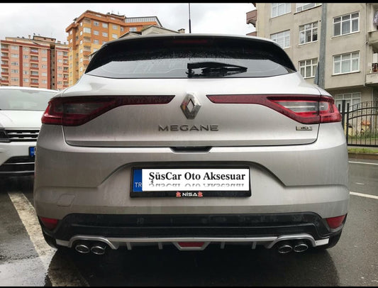 Renault Megane 4 Hb Difusor Trasero con Aspecto de Escape de 4 Salidas