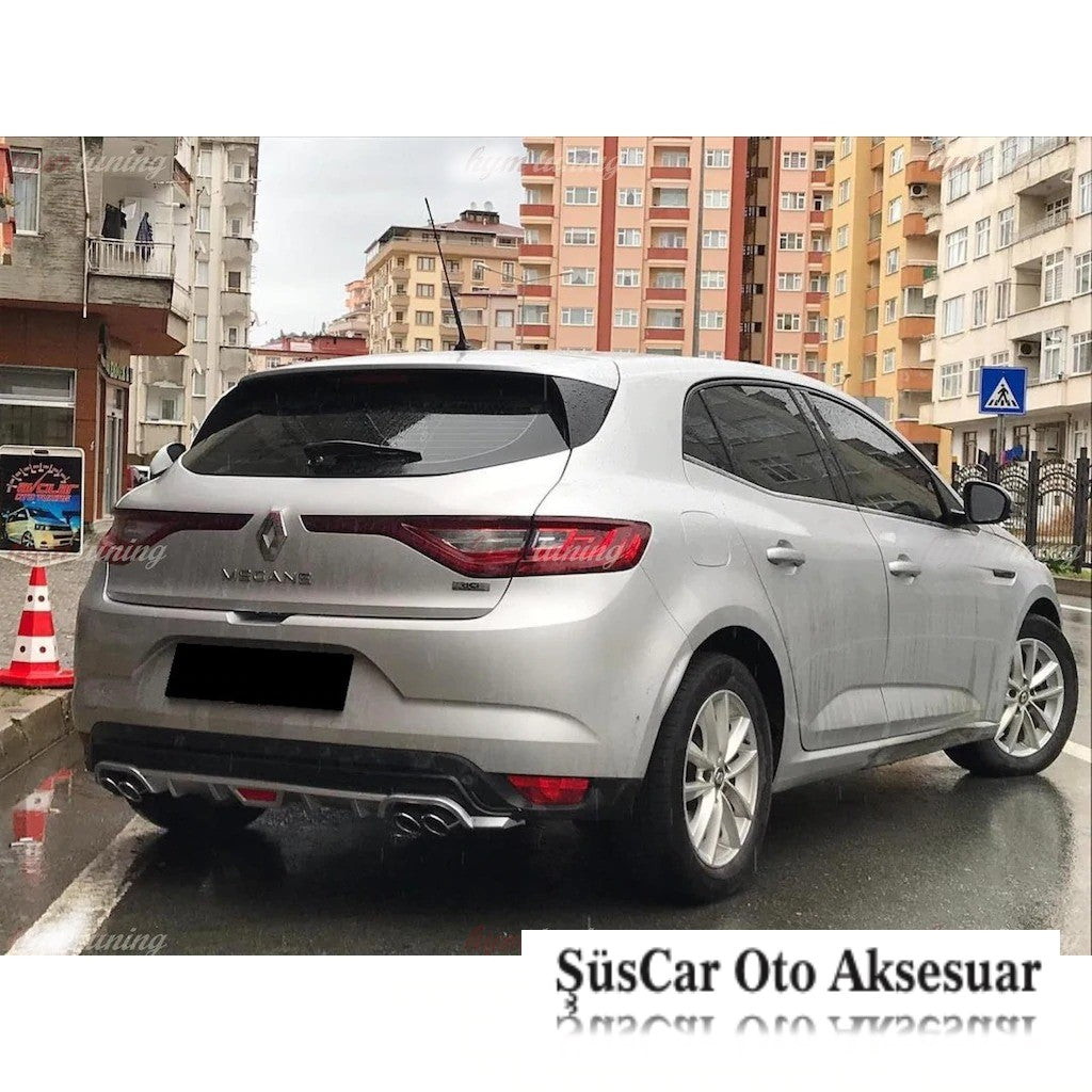 Renault Megane 4 Hb Difusor Trasero con Aspecto de Escape de 4 Salidas