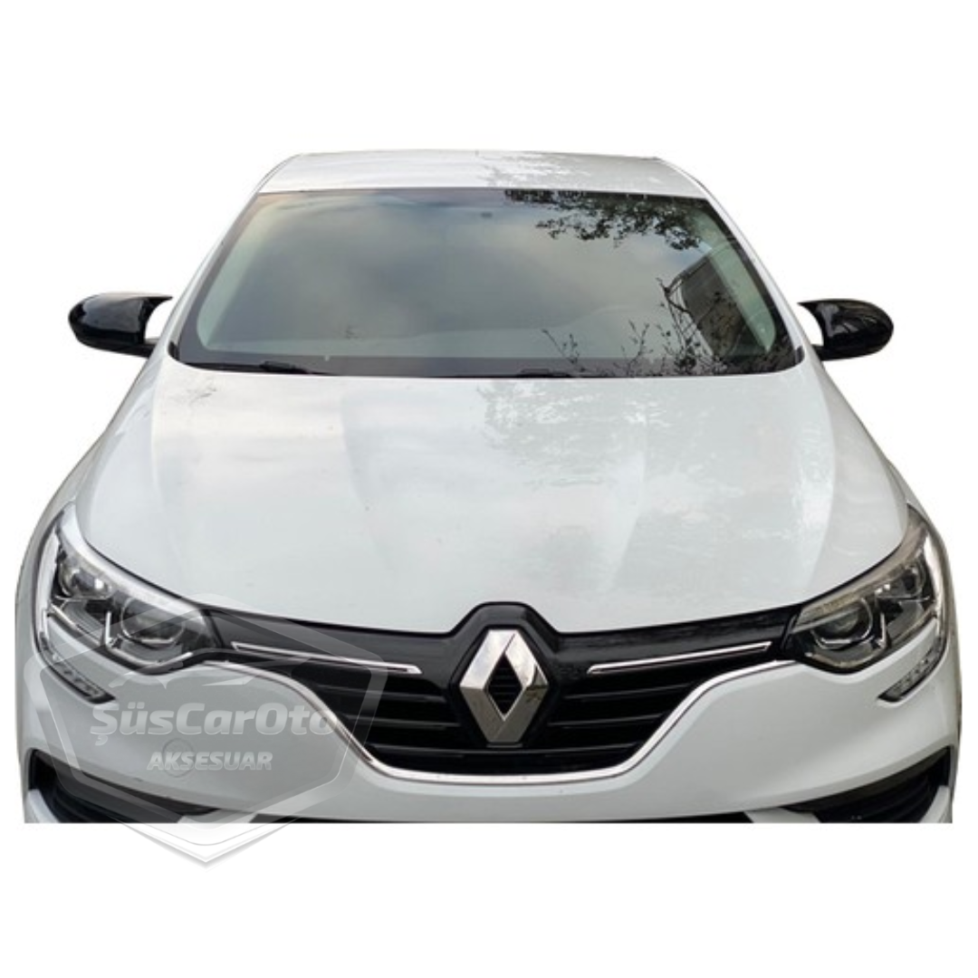 Renault Megane 4 (2016 en adelante) Tapa de Espejo Retrovisor Batman Murciélago Negro Piano Plástico ABS