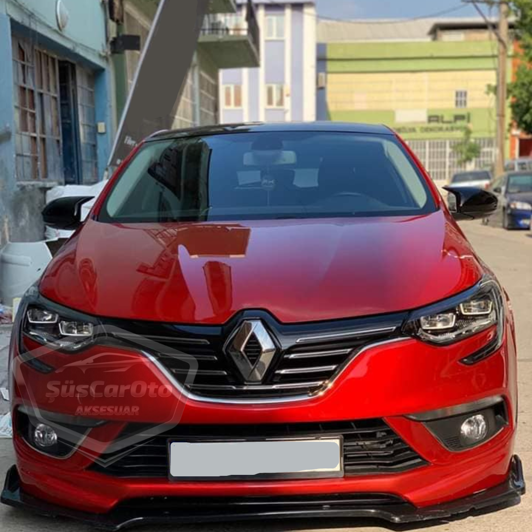 Renault Megane 4 (2016 en adelante) Tapa de Espejo Retrovisor Batman Murciélago Negro Piano Plástico ABS