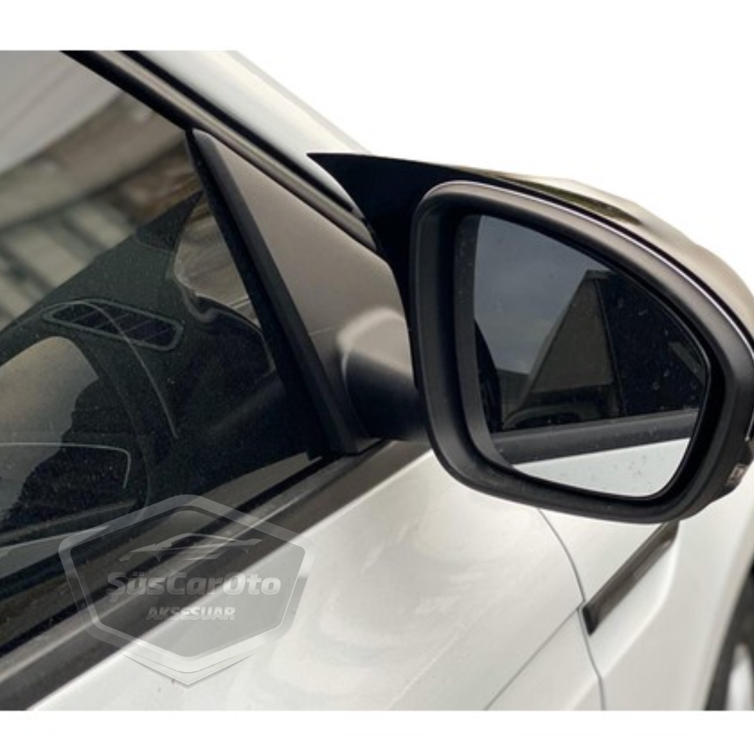 Renault Megane 4 (2016 en adelante) Tapa de Espejo Retrovisor Batman Murciélago Negro Piano Plástico ABS