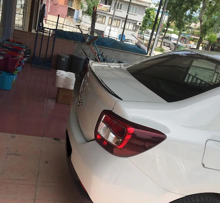Renault Symbol 2013 en adelante Alerón de maletero Negro piano-Blanco