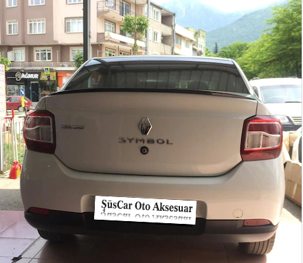 Renault Symbol 2013 en adelante Alerón de maletero Negro piano-Blanco
