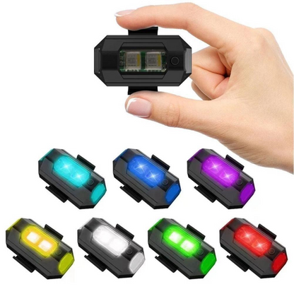 RGB Dron Bicicleta Avión Moto Automotriz Mini Estroboscópica LED Inalámbrica Recargable 1 Unidad