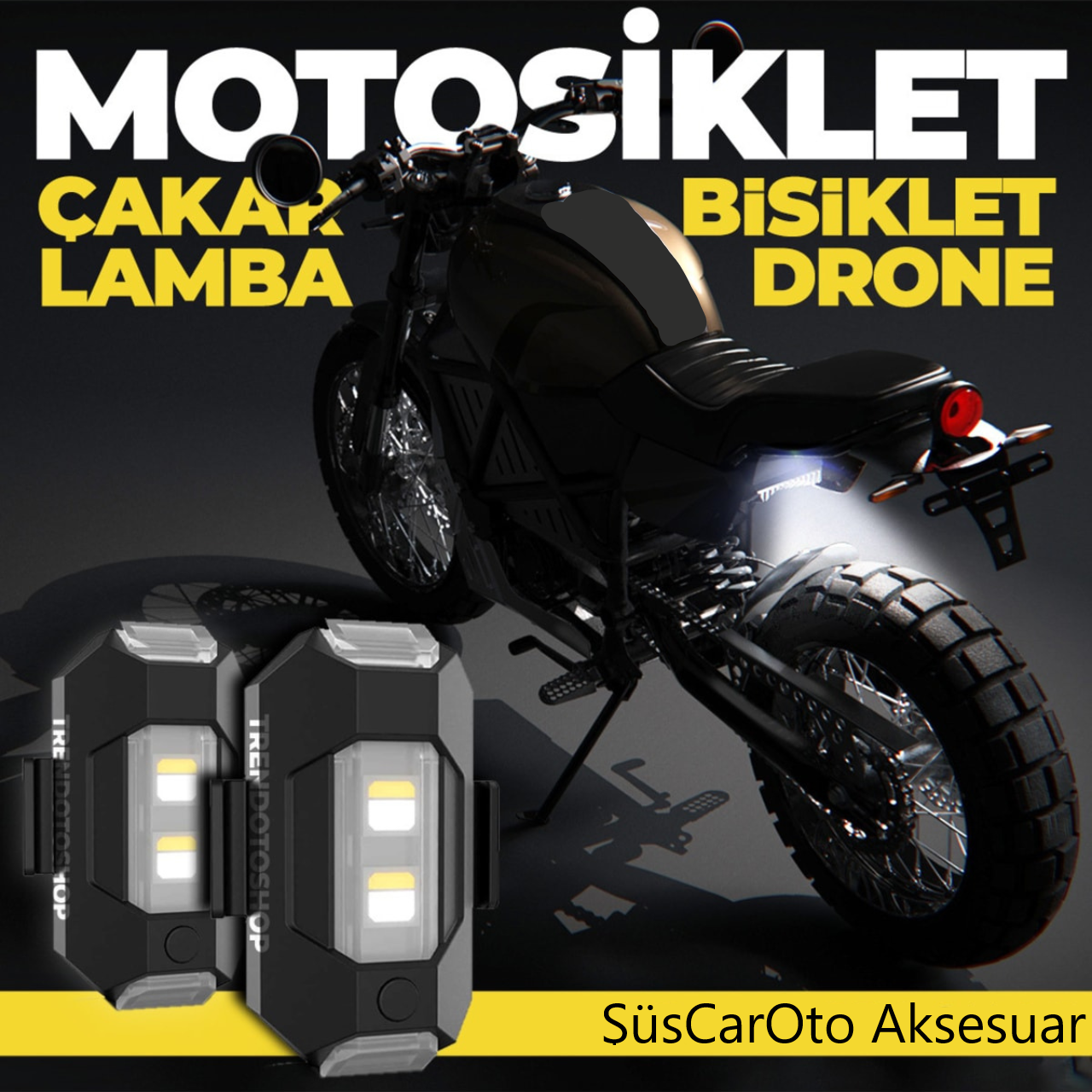 RGB Dron Bicicleta Avión Moto Automotriz Mini Estroboscópica LED Inalámbrica Recargable 1 Unidad