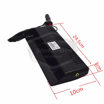 S1 Ventosa LED para ventana con mando a distancia, luz estroboscópica de policía, 9 LED, rojo, blanco y azul, 14 modos, enchufe para encendedor de cigarrillos