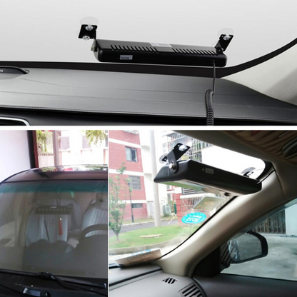 S12 Luz estroboscópica de policía con ventosa para ventana con control remoto, 12 LED, 14 modos diferentes, inalámbrica, roja y azul, con conexión para encendedor de cigarrillos