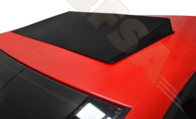 Alerón de techo simulado negro brillante, falso, con cubierta trasera
