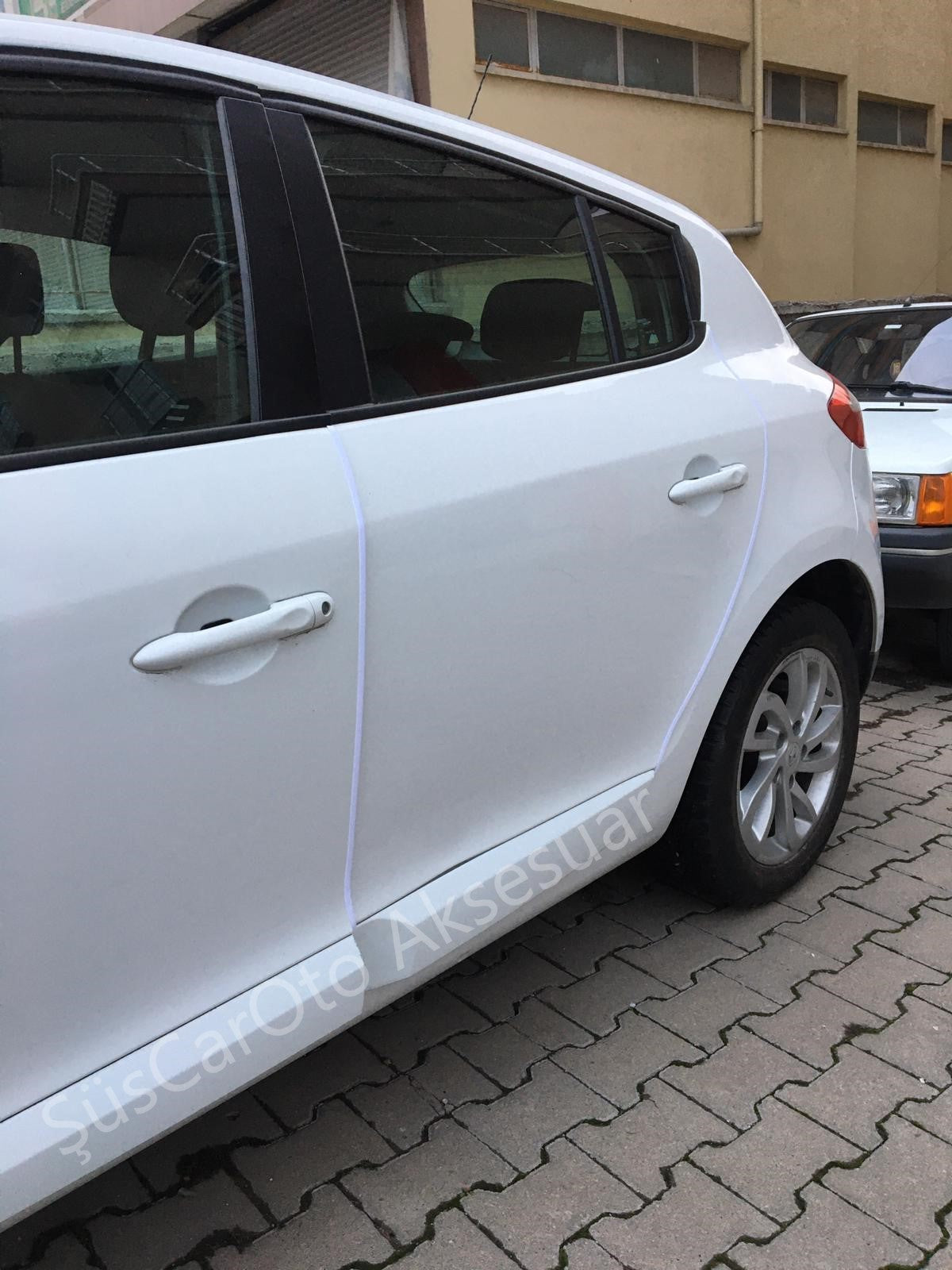 SAMURÁI Protector de Borde de Puerta de Coche Antigolpes Rayaduras BLANCO