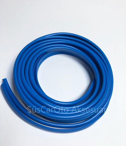 Protector de puerta de coche SAMURAI, tira antichoques y arañazos, azul