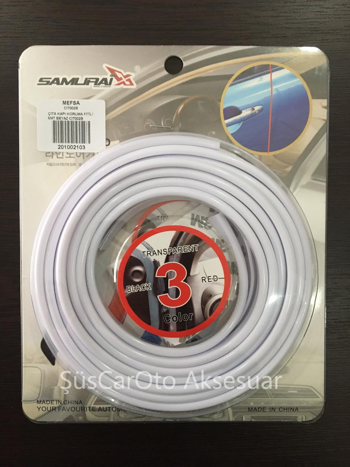 SAMURÁI Protector de Borde de Puerta de Coche, Tira Antichoque y Antirrayas para Puertas