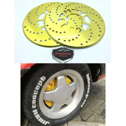 Juego de 2 Discos Universales para Campana de 14'' y Más, Color Amarillo