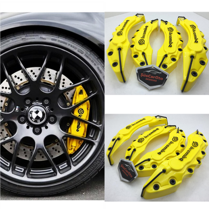 Brembo - Juego de 4 cubiertas universales para pinzas de freno, 17" y más, color amarillo