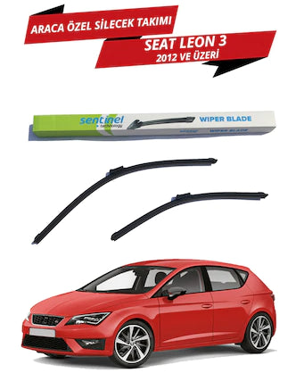Juego de limpiaparabrisas delanteros de plátano para Seat Leon Mk3 a partir de 2012 Sentinel, derecho e izquierdo