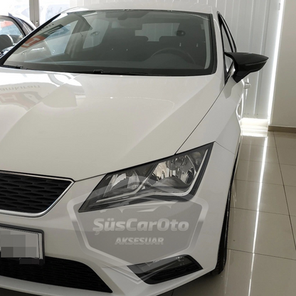 Seat Leon MK3 MK3.5 2012-2020 Tapa de Espejo Batman Murciélago Piano Negro Plástico ABS