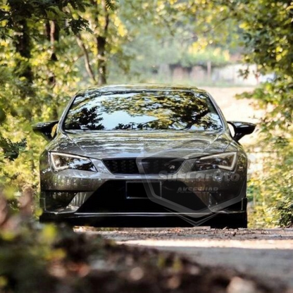 Seat Leon MK3 MK3.5 2012-2020 Tapa de Espejo Batman Murciélago Piano Negro Plástico ABS