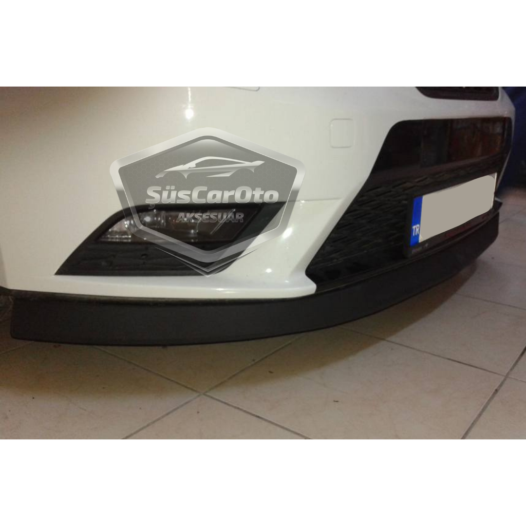 Seat Leon MK3 MK3.5 2012-2020 Compatible Lip Universal Astra H Flexible Labio Delantero 2 Piezas Bajo Parachoques Spoiler Alerón Delantero