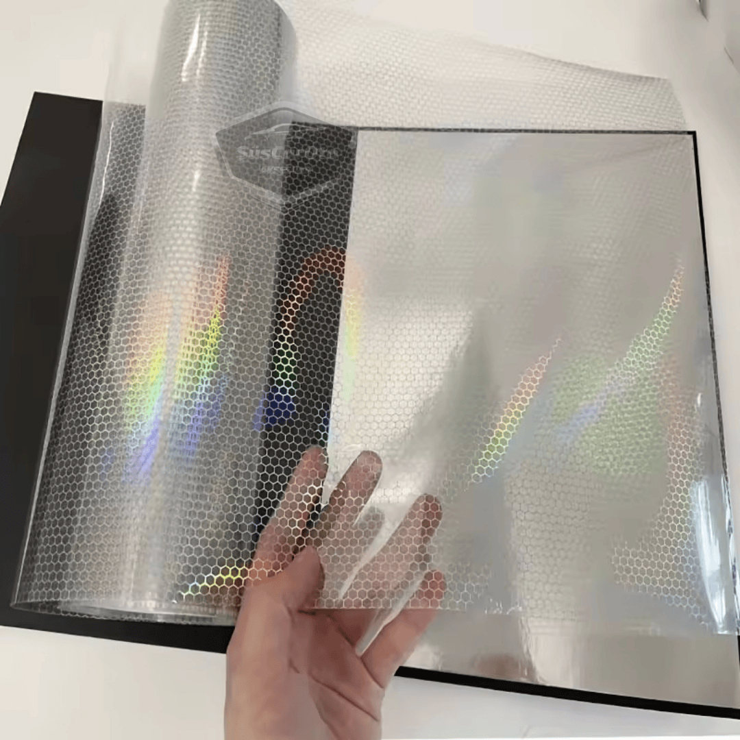 Película transparente de faro, luz trasera, efecto panal, película protectora de faro, anti-arañazos, 100 x 30 cm ONP1000