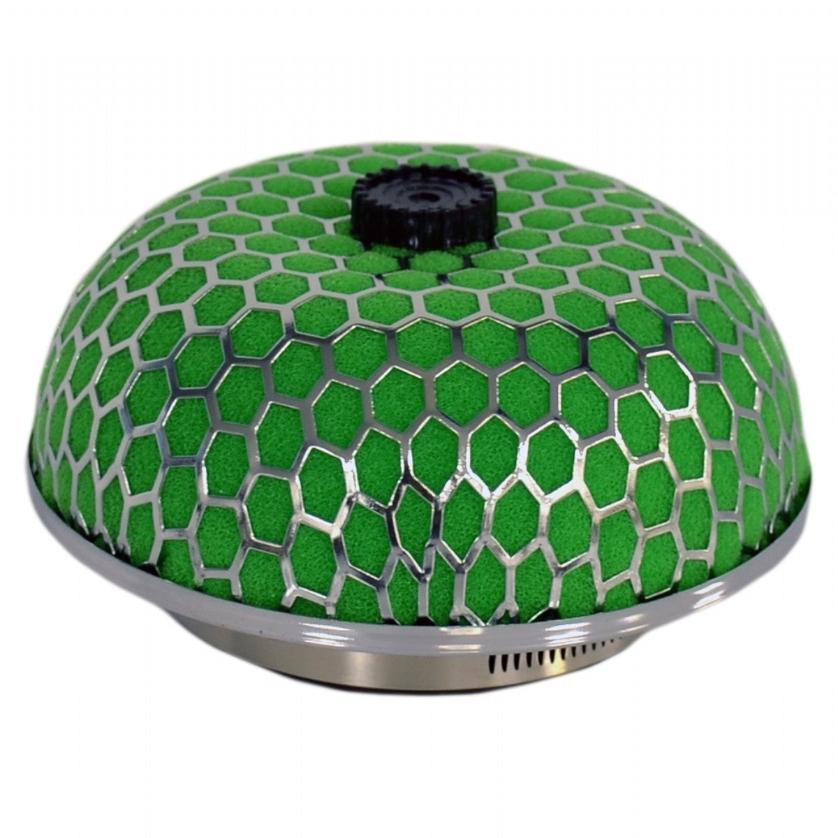 Carub Filtro de aire cónico de alto rendimiento, tipo champiñón, verde +6 Cv, con adaptador, universal