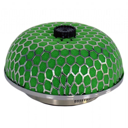 Carub Filtro de aire cónico de alto rendimiento, tipo champiñón, verde +6 Cv, con adaptador, universal