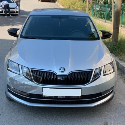 Skoda Octavia 2013-2020 Tapa de Espejo Retrovisor Batman Murciélago Negro Piano Plástico ABS